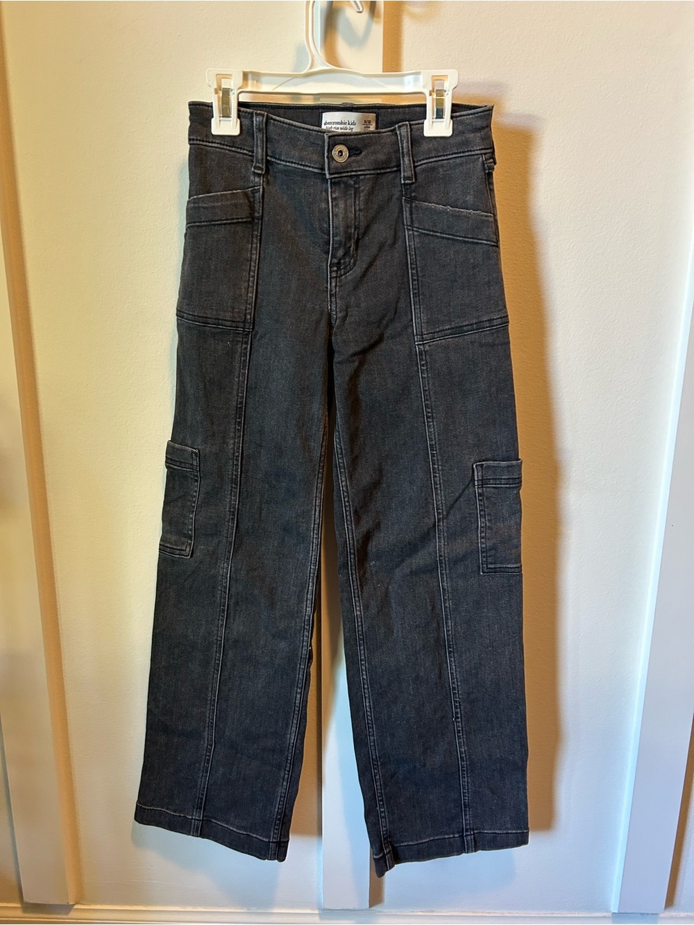 Abercrombie kids cargo wide leg jeans - girls